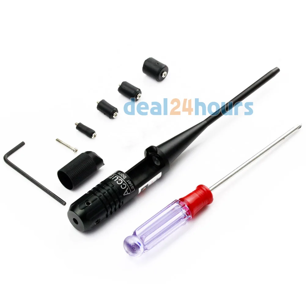 

Red Laser Dot Sight Boresighter Bore Sighting Kit for .22 to .50 Caliber Outdoor Hunting Rifles Scope Free Shipping