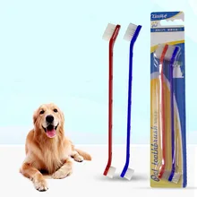 New Plastic Pet Toothbrush Dog Toys Simple Double Toothbrush Two Pieces for Dogs and Cats Clean Teeth Pet Supplies Accessories