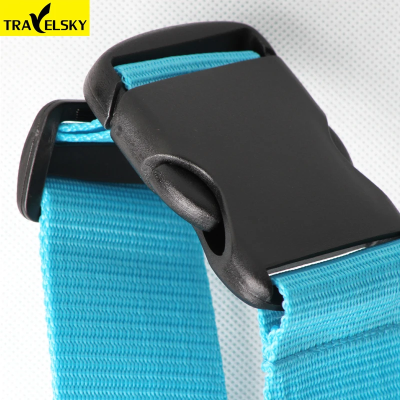 2pcs/set Travelsky New Travel cross straps Strong Nylon Belt size 18 to 34 inches suitcase TSA three layer password lock Strap 
