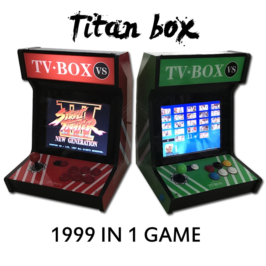 

1999 in 1 Titan box 4: 3 Table top arcade machine 12 inch video games console with Game Cabinet 1999 in 1 jamma game board