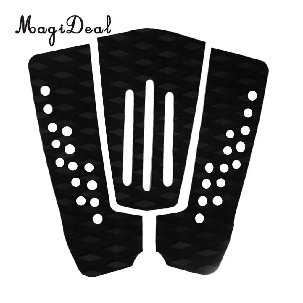 MagiDeal Set of 3Pcs EVA Anti-Slip Surfboard Traction Tail Pads Surfing Surf Deck Grips Outdoor Safety Water Sports Accessory