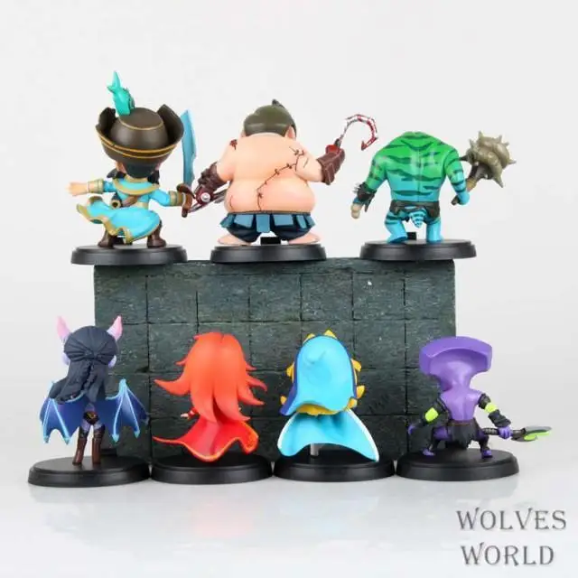 WOW Game 7 шт./компл. DOTA 2 фигурки Kunkka Lina Pudge Queen Tidehunter CM FV коллекция фигурок из ПВХ dota2