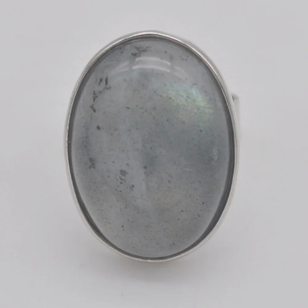 Лабрадорит камень овальная бусина драгоценный камень палец кольцо ювелирные изделия Размер 8-9X101
