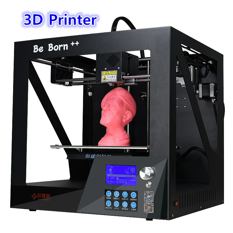 

New Style Sheet Metal Box Structure 3 D Printer With Big Screen 235*200*200mm Large Size 3D Printer With Free 3D Print Filament