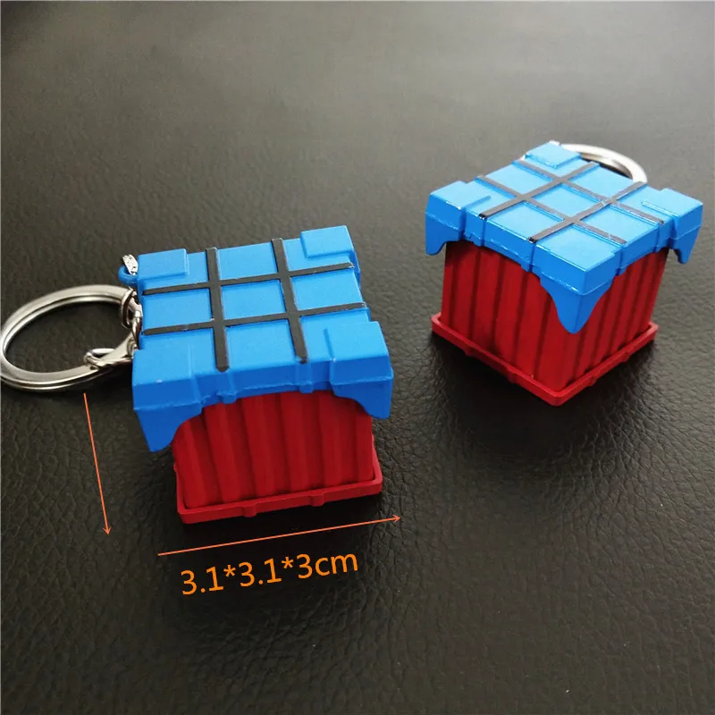 Game PUBG Keychain MINI Airdrop Box Alloy Pendant Weapon Model Key chain Keyring For Cosplay Fans High Quality Gifts Jewelry