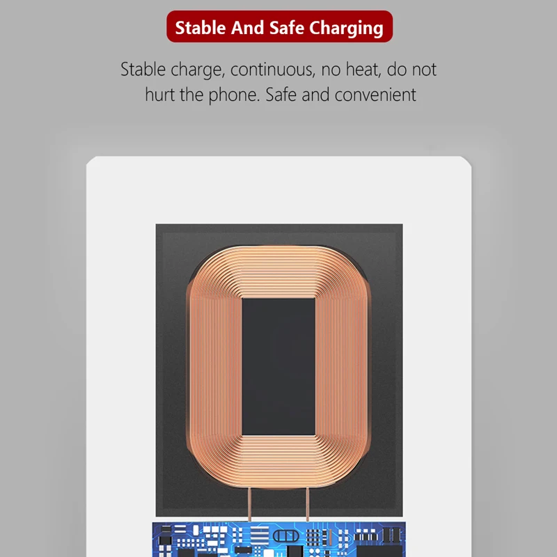 Qi Беспроводное зарядное устройство приемник для iPhone 5 6 6S 7 Plus адаптер Micro type-C Impored TI Чип Беспроводная зарядка зарядное устройство приемники