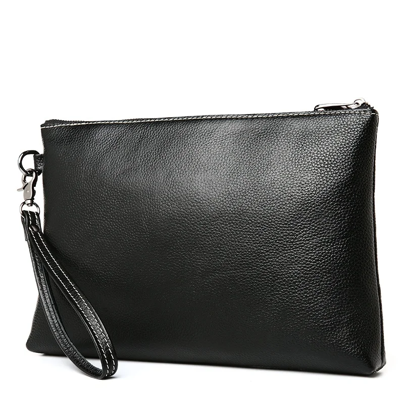 Fashion hand bag men clutch bags Zipper Genuine leather men day clutches bag Casual High quality ...