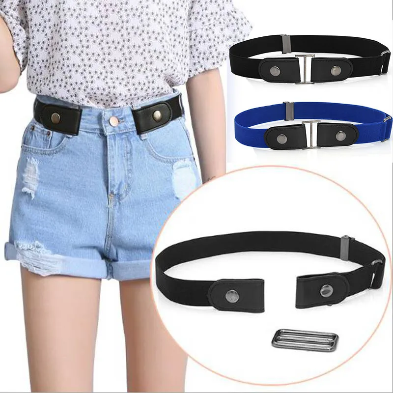 

Women Buckle-Free Elastic Belt Adjustable No Buckle Stretch Waist Belts For Jean Pants Dress Wild Belt Ladies Waistband