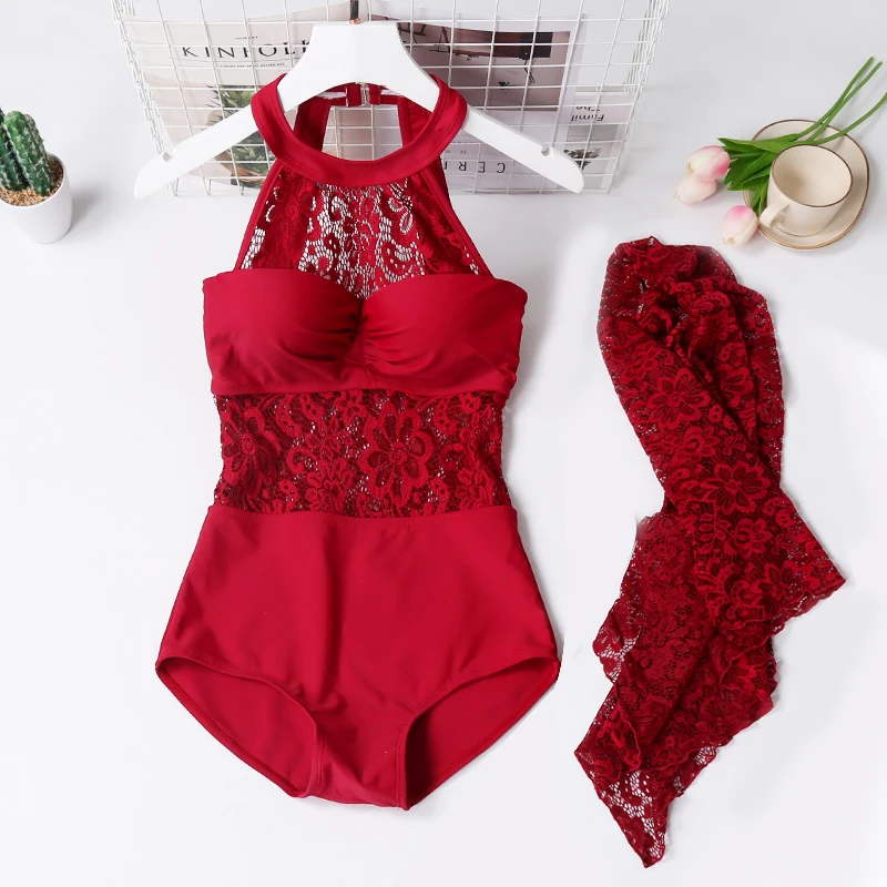 plunging lace up monokini