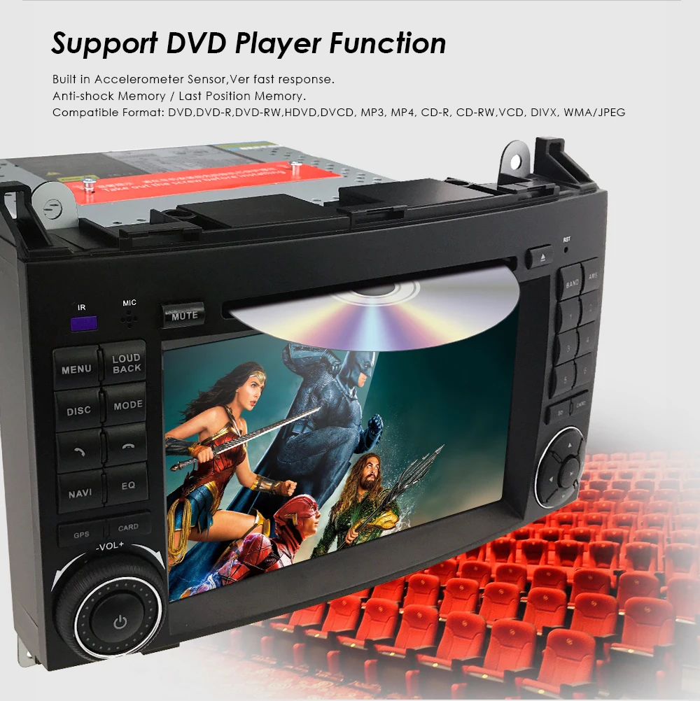 Perfect Car In Dash DVD Player GPS Navigation for Mercedes-Benz W169 A150/A160/A170/A180/A200 W245 B160/B170/B180/B200 W639 Vito/Viano W 9