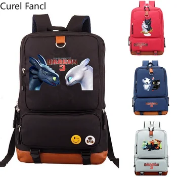 

How To Train Your Dragon 3 Backpack Mochila Pringting Student Shoulder Bag Travel School Bag Laptop Bagpack for Teenagers 2020