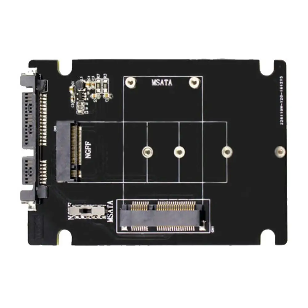 

High Speed 65Gbps mSATA M.2 B-Key NGFF 2 in 1 SSD to SATA 3 Adapter Converter Good quality