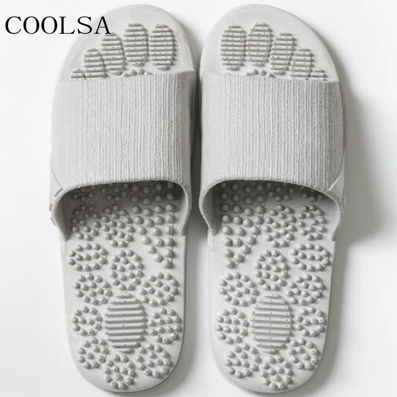 Мужские сандалии COOLSA на плоской подошве массажные Шлепанцы из ПВХ мягкая подошва