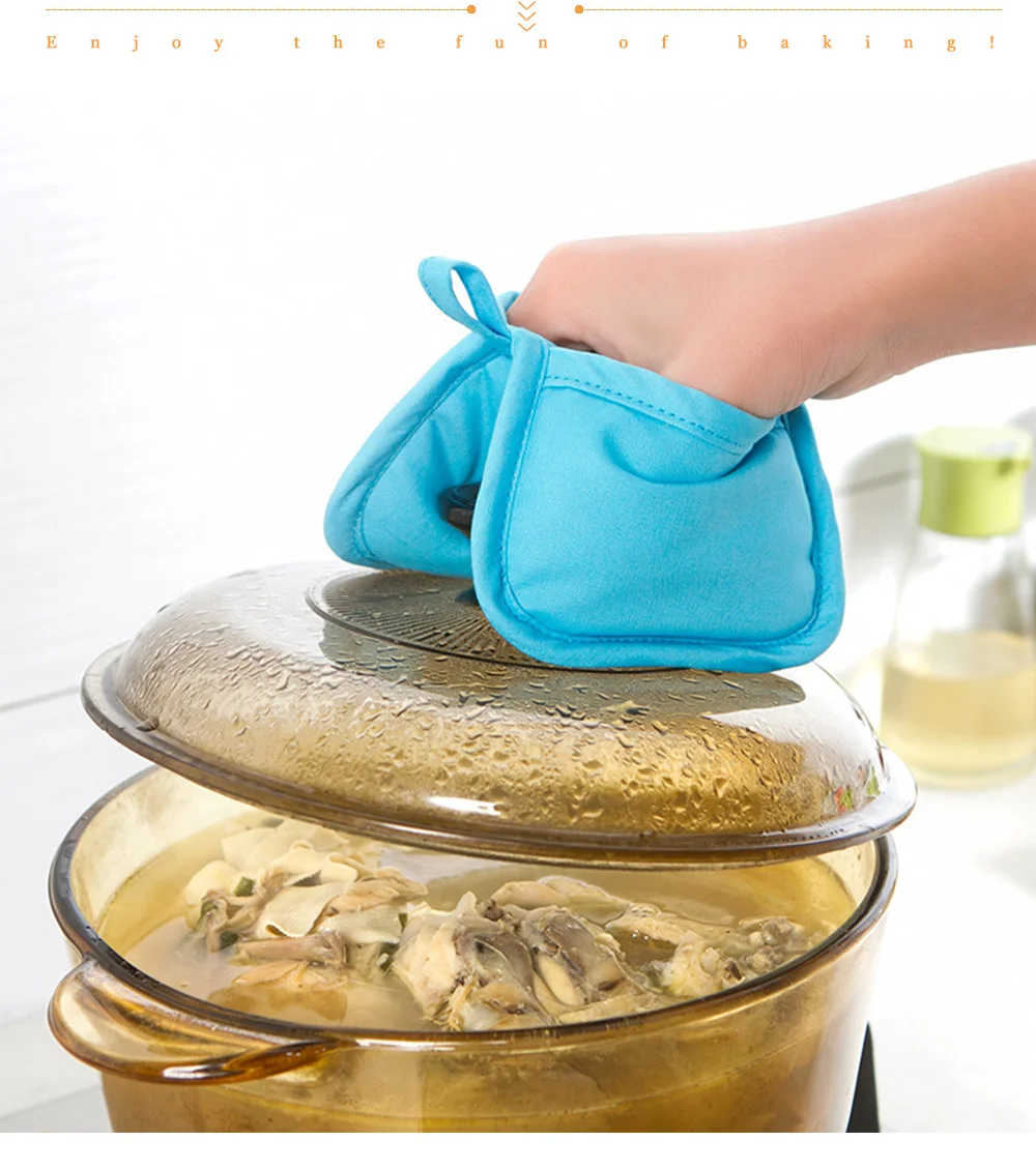 1Piece Oven Mitts Cotton Heat Resistant Microwave Oven Gloves Anti-scald Baking Glove Baking Mittens for kitchen Accessories 216 (15)