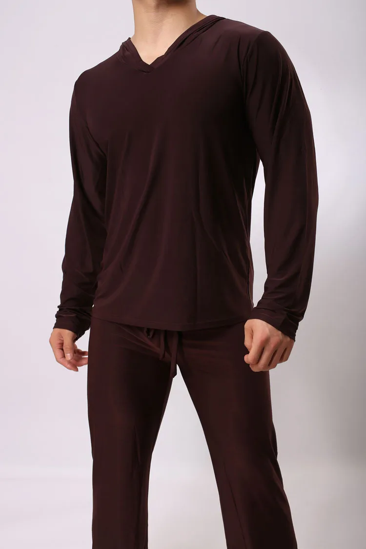 

Viscose Sleepwear for Men Casual Ice Silk Pajamas Set Comfortable Sleepwear Pyjamas Suit Loungewear Sexy Nightwear Kigurumi