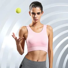 JIGERJOGER Плюс Размер M L XL персиковый розовый женский жилет Фитнес высокая стрейч-Тренировка майка сетчатые нашивки Мягкие Бесшовные Спортивные бюстгальтеры