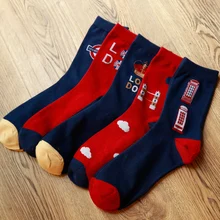 Crown Männer Socken Vier Jahreszeiten schweißabsorbierend Baumwolle Mann Socken 10 paare/los Englisch telefon männer socken