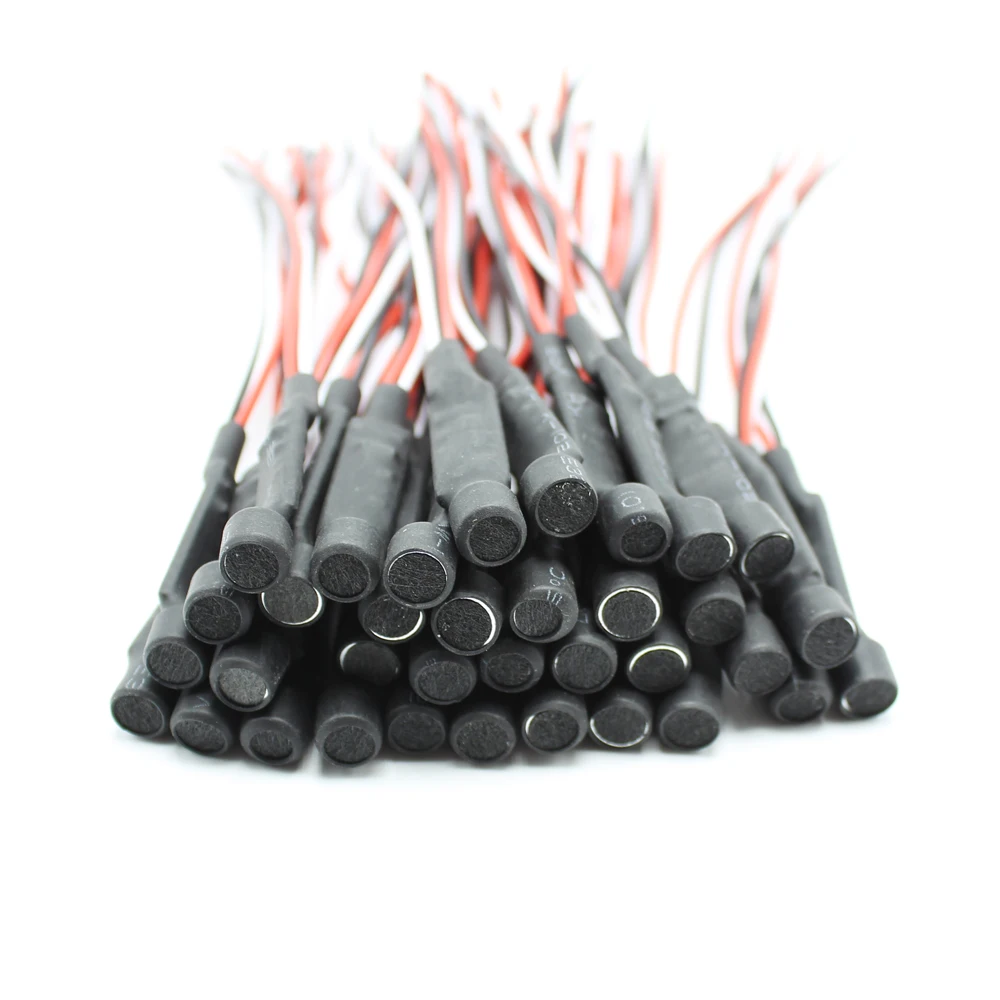 

100pcs/lot Mini CCTV High Sensitive Microphone Security Camera Audio Mic DC Power Cable Wide Range Microphone For CCTV Cameras