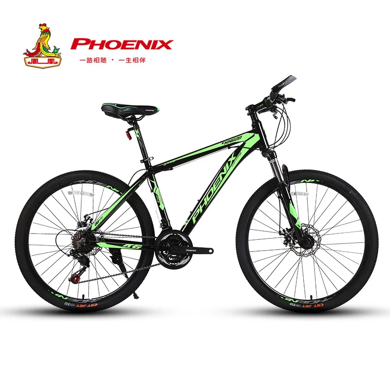 Phoenix 26 INCH Bike 21 24 Speed Mountain Bicycle Aluminium Double Disc Brake MTB Bike Bisiklet Bicicleta Mountain Road Cycling