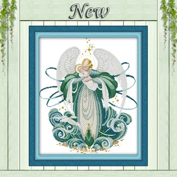 

Angel mother nad son love home decor painting counted print on canvas DMC 11CT 14CT kits Cross Stitch embroidery needlework Sets