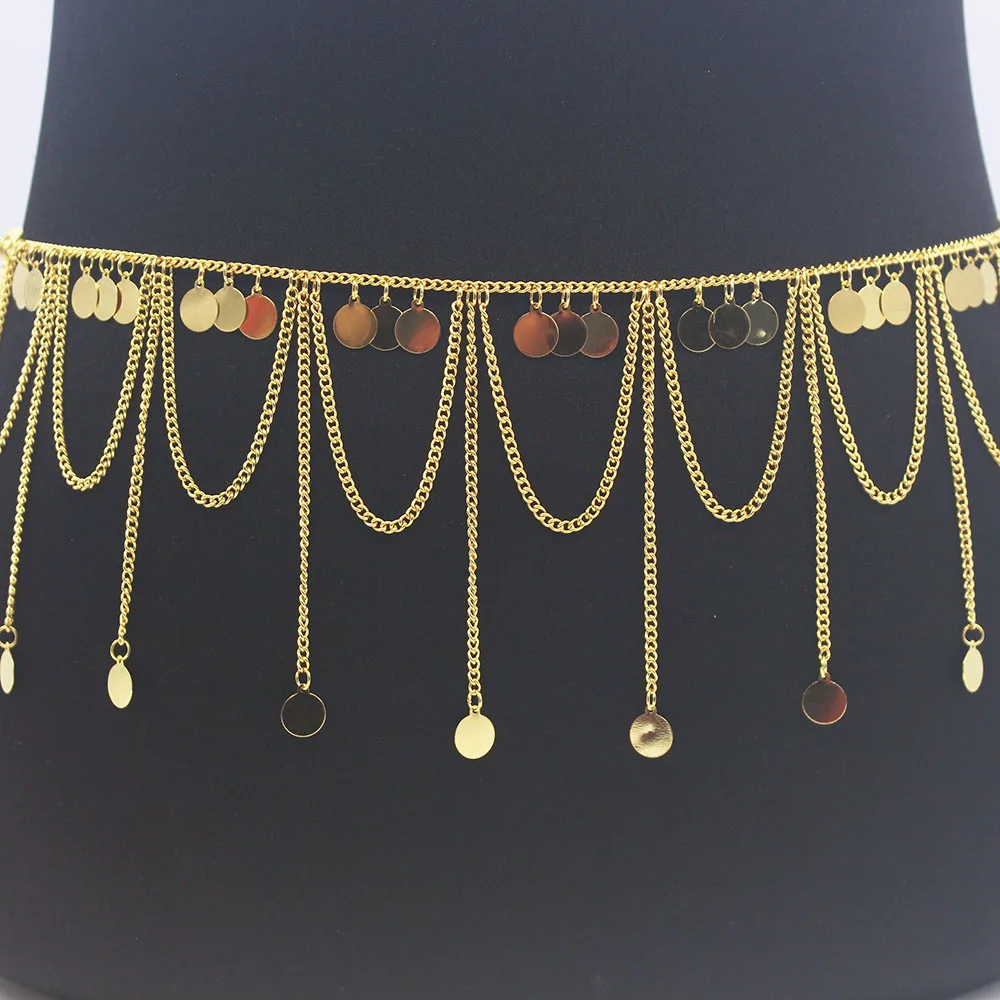 Boho Серебряный живота Пояс-цепочка с подвесками Медь Подвеска со стразами талисманы средства ухода за кожей многослойные цепи Бикини вечерние танец пояс ЮВ