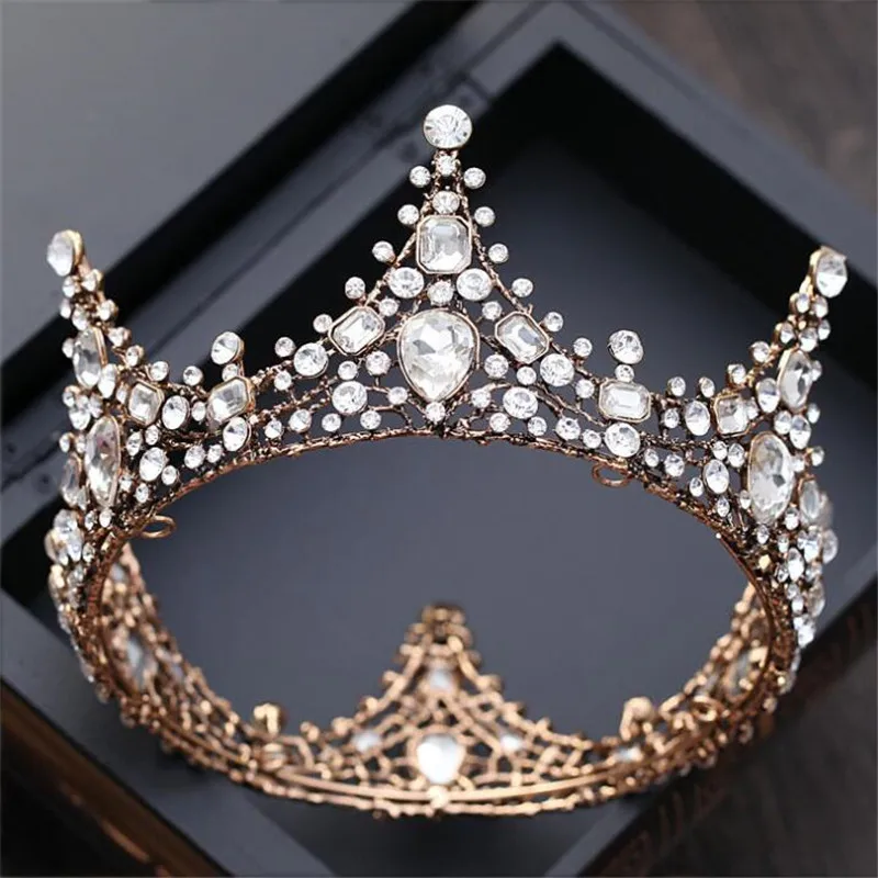 Buy Baroque Round Crown Tiara Bride Wedding