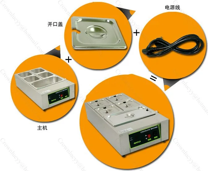 12kg capacity 5 lattice stainless steel Chocolate melting machine in snack machines