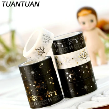 

DIY Decoration Scrapbooking Planner Masking Tape Adhesive Tape Stationery Christmas Decorative Tape 15mm*5m