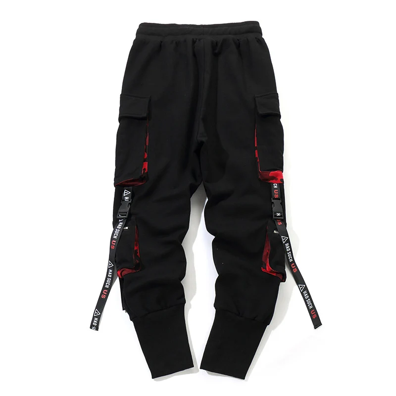 black cargo pants straps