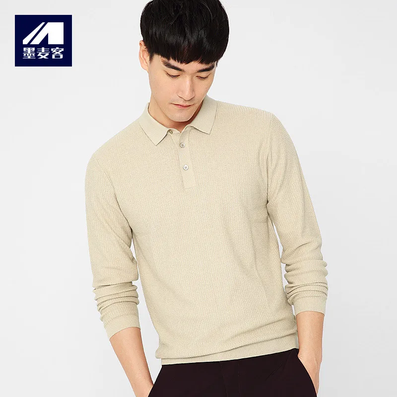 mens knitted polo top
