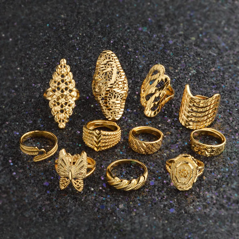 MEEKCAT мужские ювелирные изделия может свободный размер золотого цвета модное кольцо для женщин/леди в арабском, эфиопском стиле ювелирные изделия подарок на день рождения