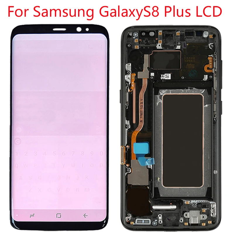 

Original G955f LCD For Samsung Galaxy S8 Plus Display Touch Screen Frame For Samsung S8 Plus Digitizer With Red Shadows AMOLED