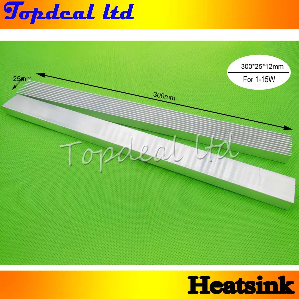 

1pc High Power LED aluminum Heatsink 300mm*25mm*12mm for 1W,3W,5W led emitter diodes