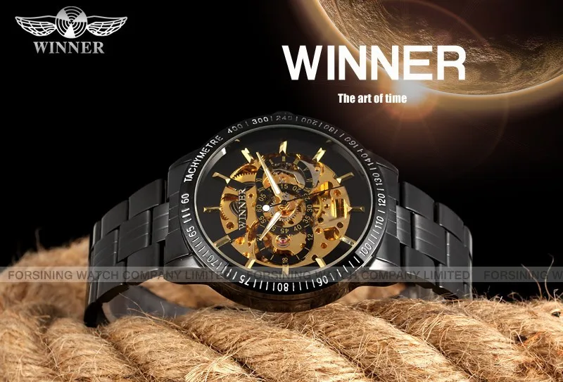 Победитель WRG8031M4B1 автоматический модное платье наручные часы серебряные часы из нержавеющей стали группы для мужчин Горячая распродажа