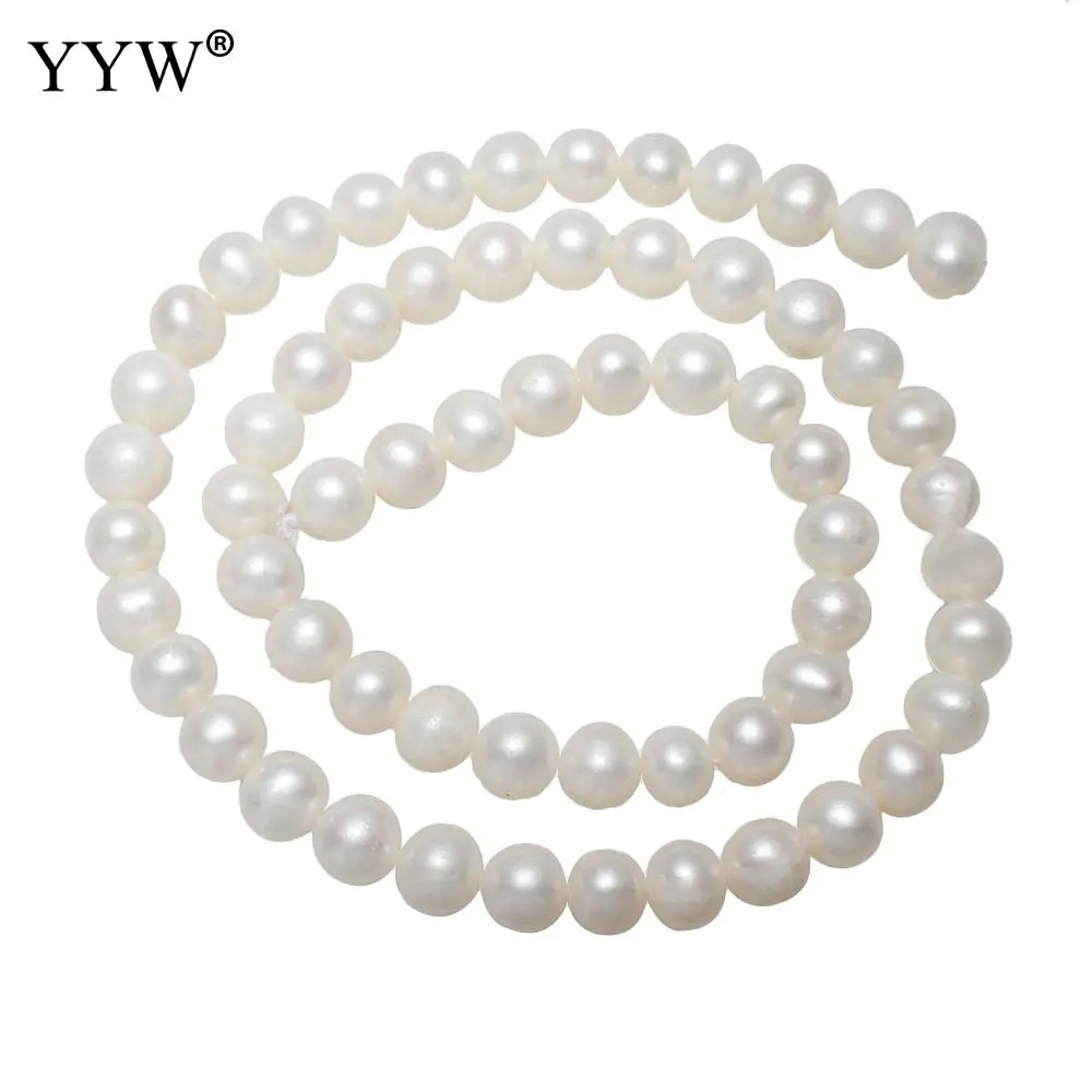 

High Quality 6-7mm Natural Freshwater Pearl Beads White Potato Pearl Loose Beads Diy Necklace Bracelat Jewelry Making Finding