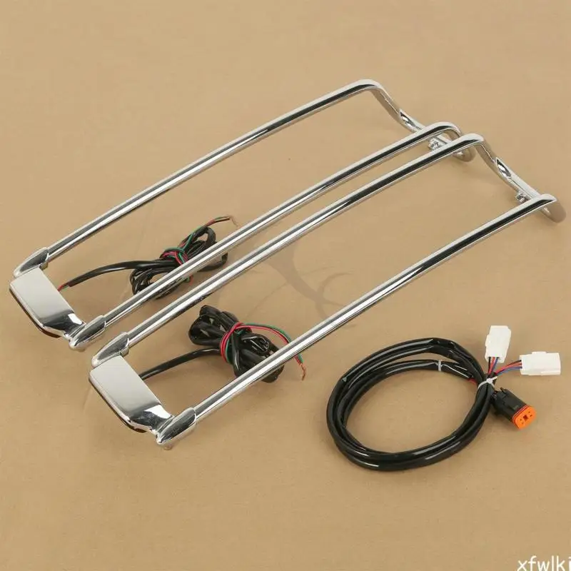 Buy Chrome Saddlebag Lid Top Rail Guard W/ Light For