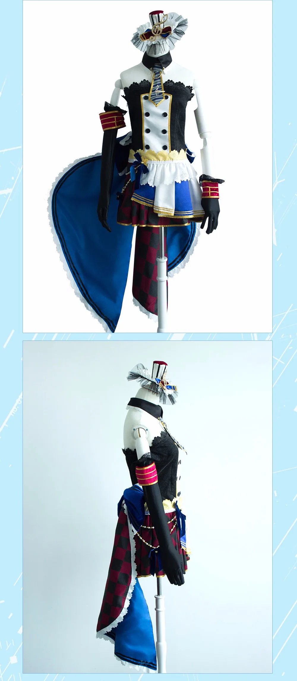 Eli Ayase Cosplay Love Live! School Idol Project Awakening Maid Uwowo Costume With Hat and Accessories (4)