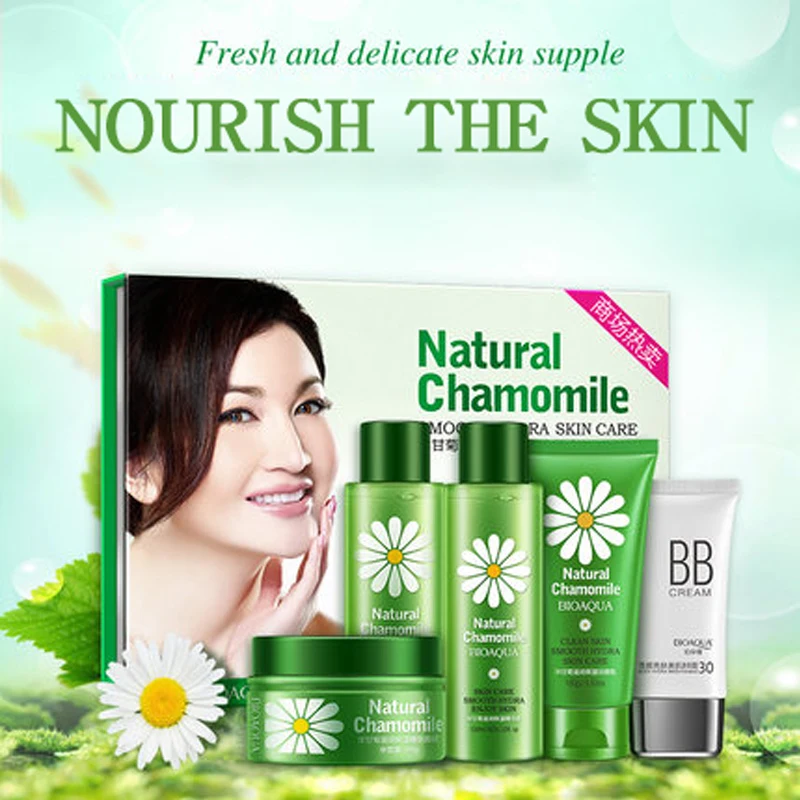 Bioaqua Chamomile Facial Skin Care Set Day Cream Cleaner Deep Clean