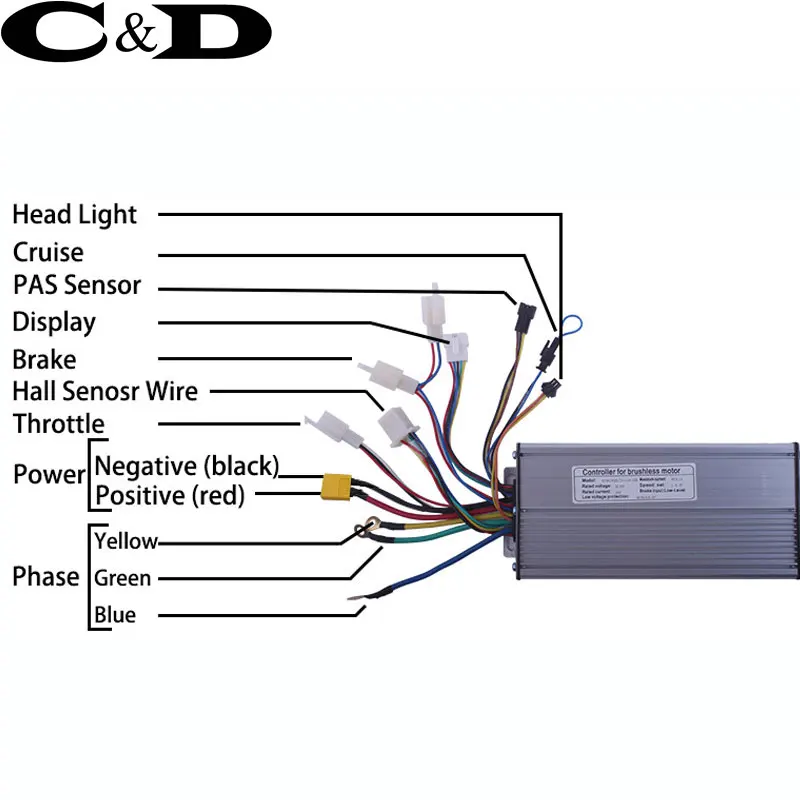 Top ebike 48V 1500W 45A Electric bicycle Brushless controller sine wave Hall Sensor KT Series Support LED LCD Display 2