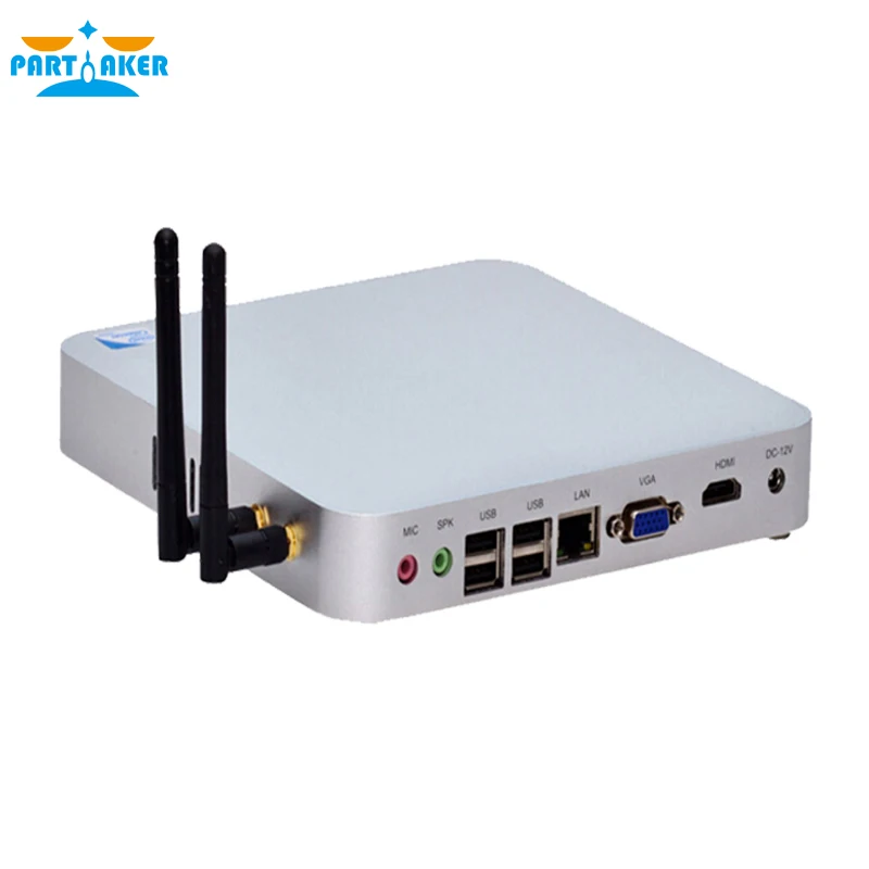 Fanless Intel atom mini pc with Celeron Dual Core C1037U 1.8Ghz  8G RAM HDD 300M WIFI