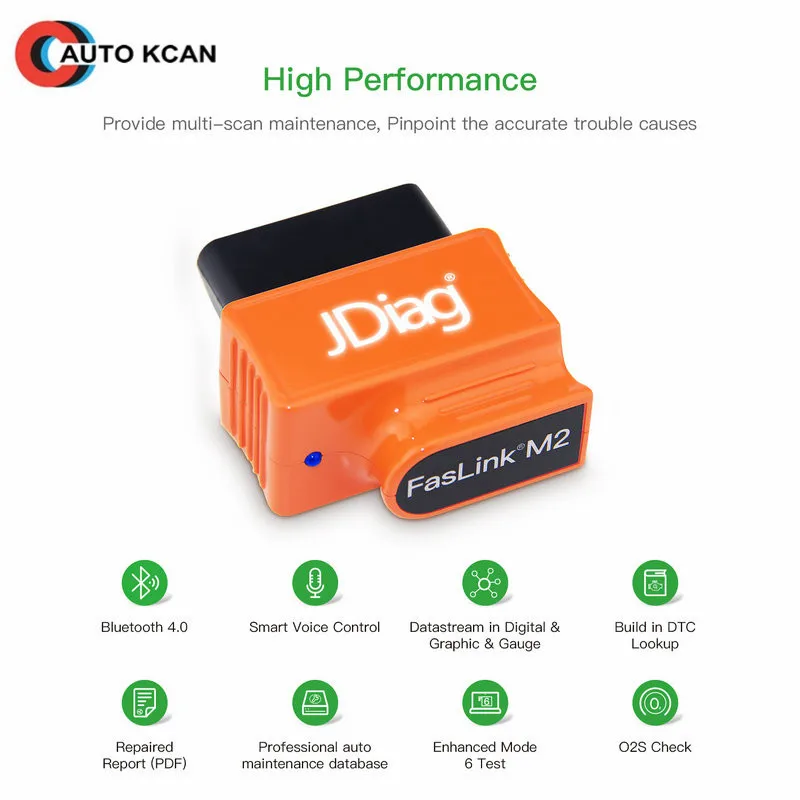Диагностический инструмент для автомобиля JDiag Faslink M2 Bluetooth 4 0 OBDII считыватель