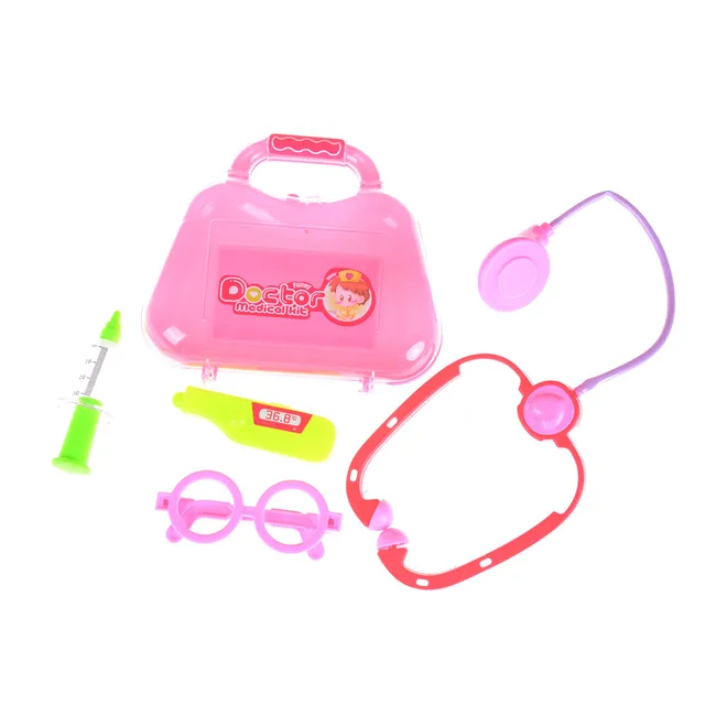 Stethoscope Children Pretend Play Doctor Nurse Toy Set Portable Suitcase Medical Kit Kids Educational Role Play Classic Toys 3