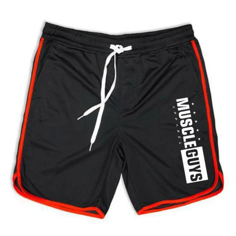 Brand Mens Sports Running Shorts Training Soccer shorts men gym mesh breathable Quick Dry Outdoor Jogging Basketball shorts - Цвет: Красный