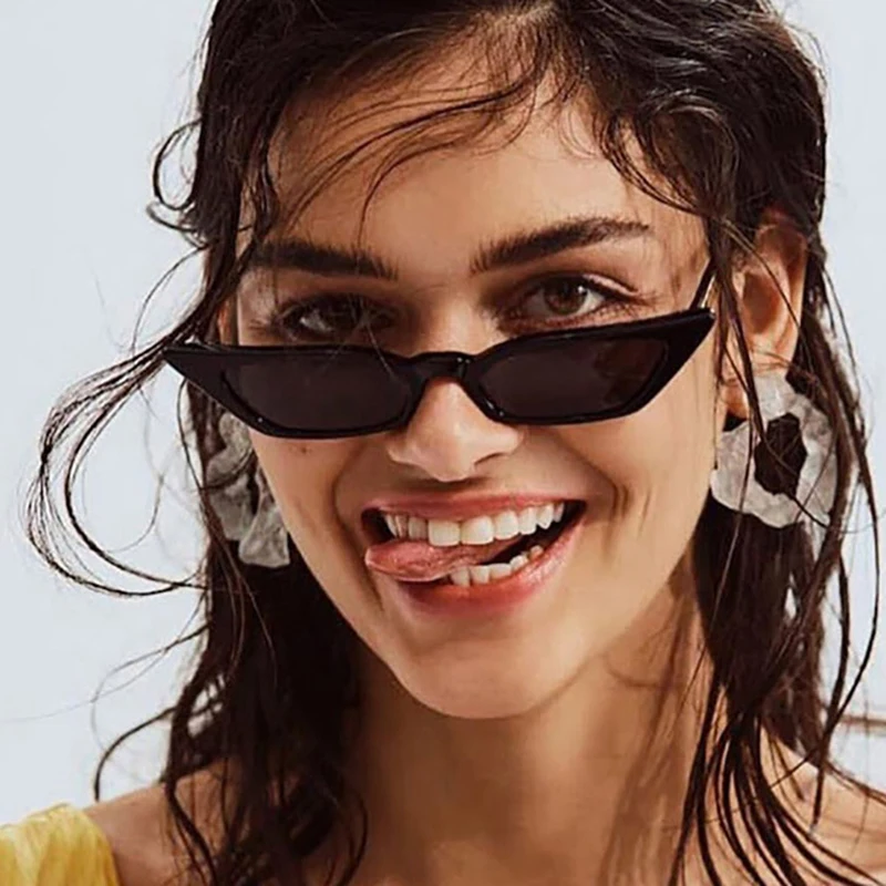 

XIWANG Small Frame Sunglasses Transparent Ocean Film Cat Eye Sunglasses Fashionable Personality Anti-Ultraviolet Glasses 9794