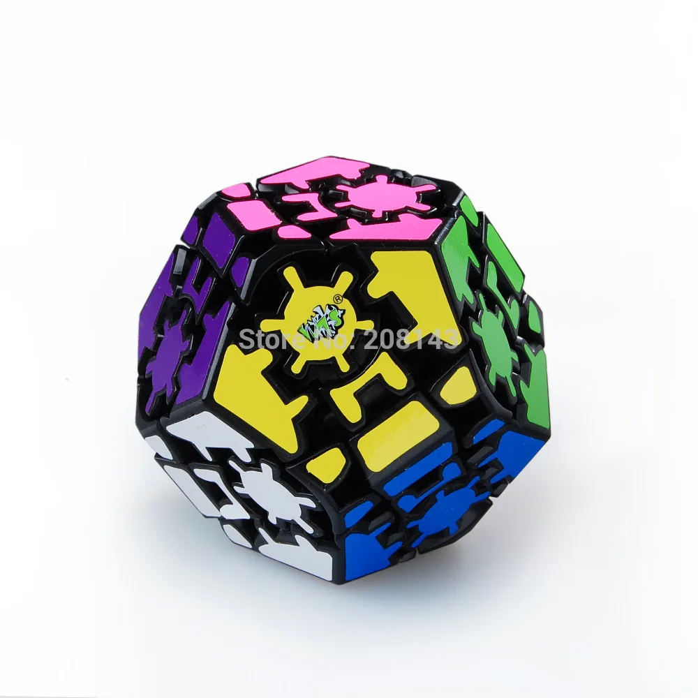 Lanlan Megaminx Gear Cube Dodecahedron Puzzle Cube Black