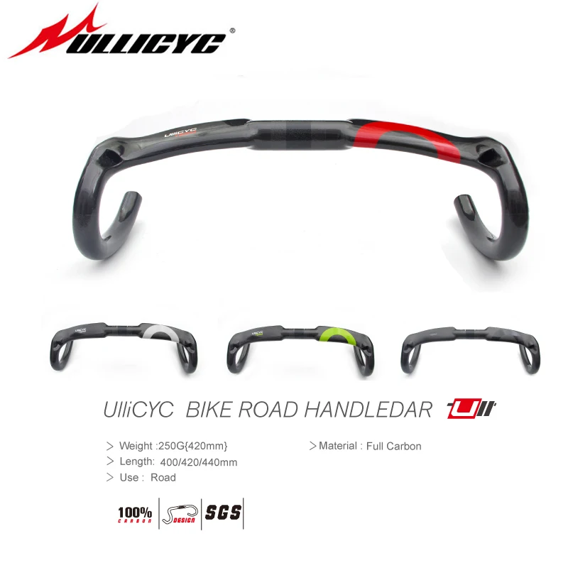 

Ullicyc Newest Superstrong Matte/Gloss Full Carbon Fiber Road Bike Handlebar Bent Bar Bicycle Racing Handlebar 31.8*400/420/440m