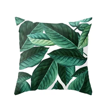 

New Arrival Tropical Leaves Pattern Pillow For Home Decoration Cushion Cover Pillow Cases Leaves Floral Pring Pillows