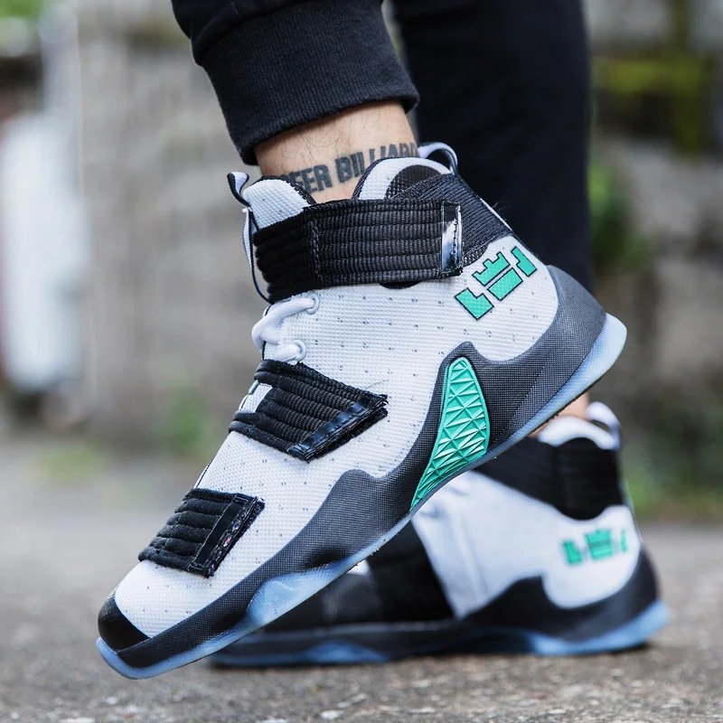 Ceyue 2019 los hombres zapatillas de baloncesto zapatillas Lebron James Zapatos altos de tobillo zapatos a prueba de golpes a prueba cesta homme baloncesto