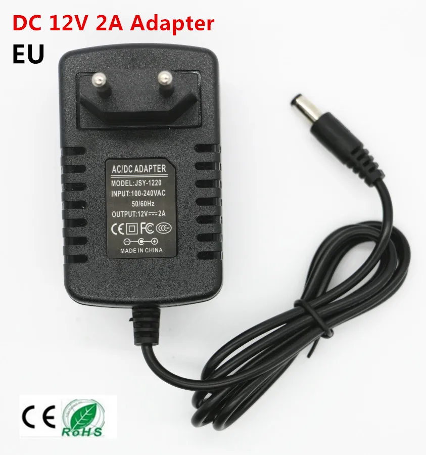 pisk Implement foder EU Plug AC 110V - 240V 220V 50/60Hz To DC 12V 2A Power Adapter Light  Converter For Led Strip Switching Power Supply Charger