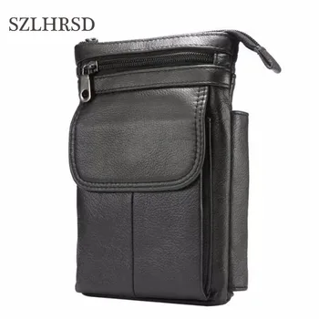 

SZLHRSD Cell Phone Case Genuine Leather zipper pouch Belt Clip Waist Purse Cases Cover for Xiaomi Redmi S2 UMIDIGI Z2 Pro